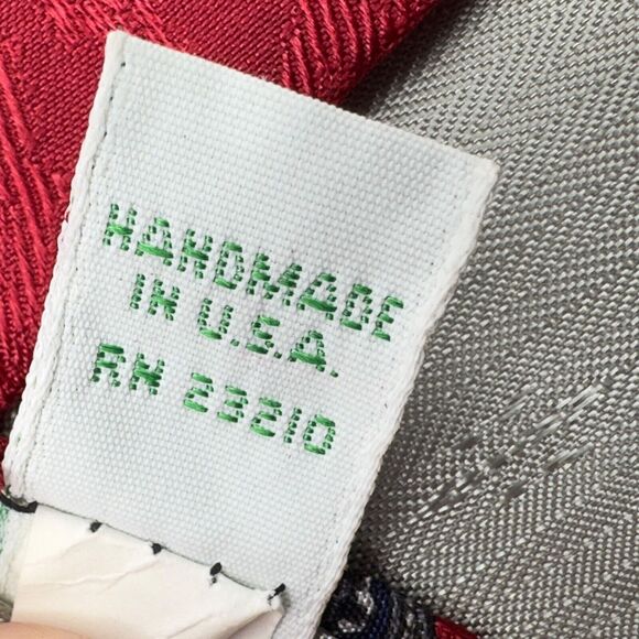 X'andrini 100% Silk Dress Tie Made in USA Geometric Medallion Print 60" 3.5" - Picture 8 of 11